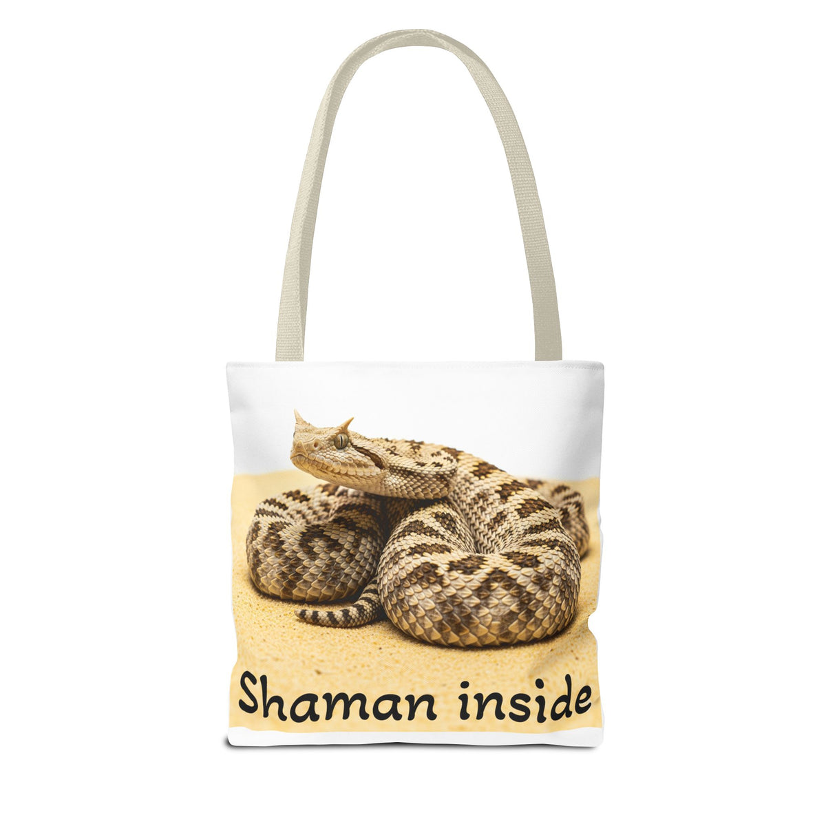 Borsa Tote Shaman Inside Aspis — Borsa Tote con stampa all-over di serpente spirituale