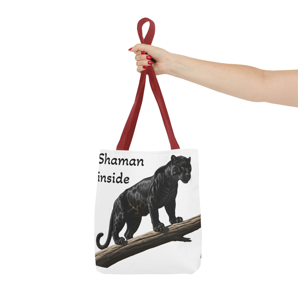 Shaman Inside Tote Bag — Black Panther Spirit Animal Canvas Tote