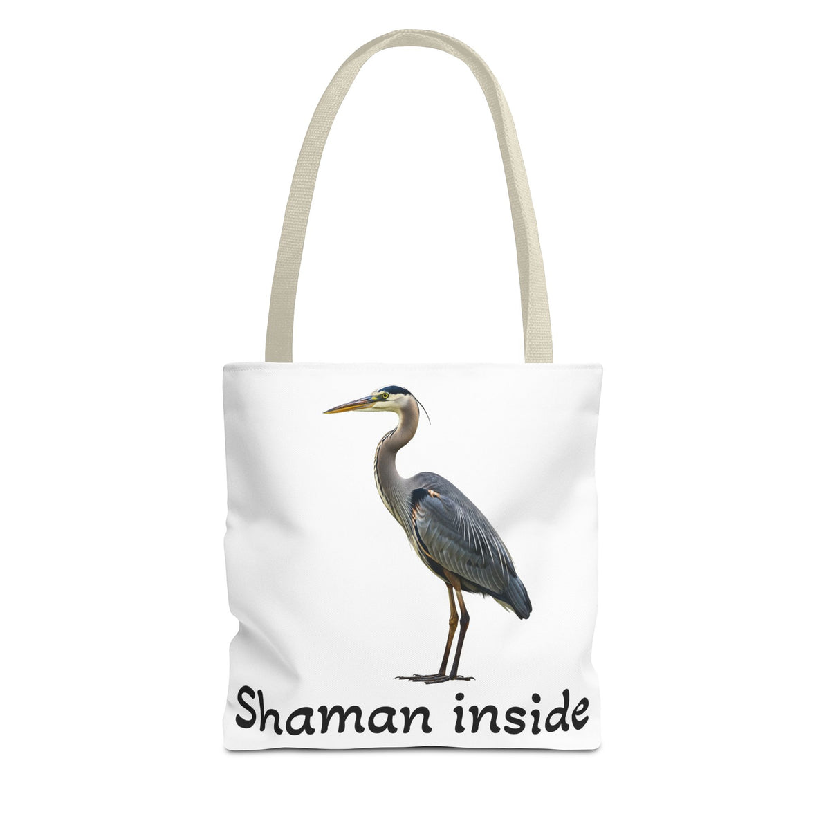 Heron 'Shaman Inside' Tote Bag — Spiritual Wildlife Canvas Tote