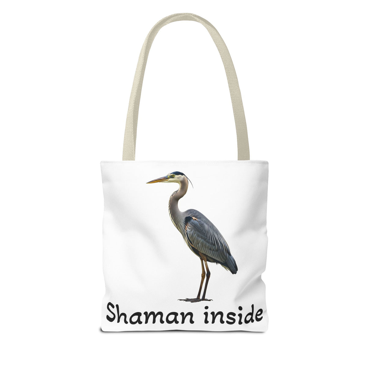 Heron 'Shaman Inside' Tote Bag — Spiritual Wildlife Canvas Tote