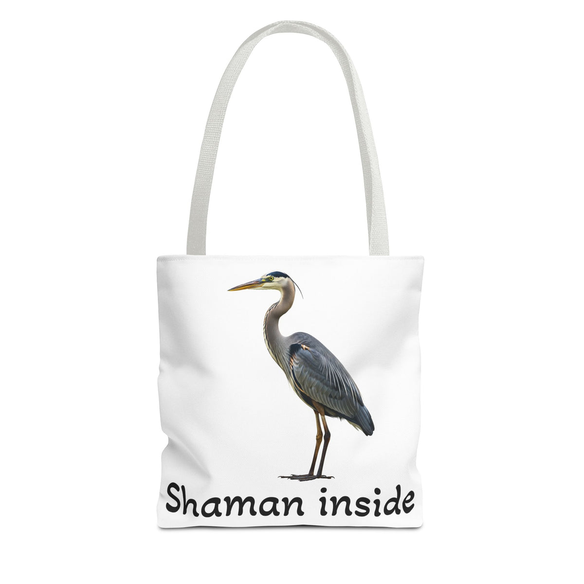 Heron 'Shaman Inside' Tote Bag — Spiritual Wildlife Canvas Tote