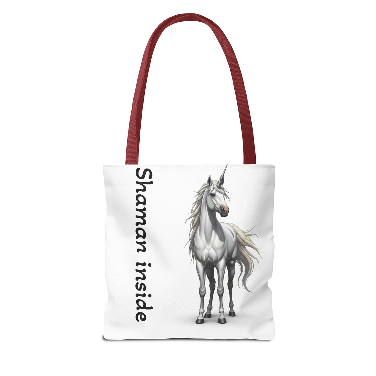 Unicorn Tote Bag — "Shaman Inside" Mystic Horse All-Over Print