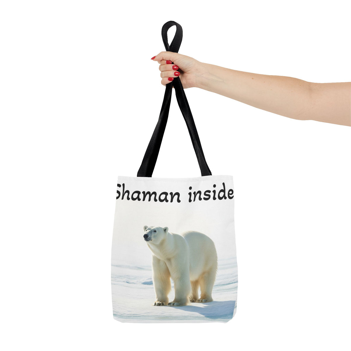 Borsa Tote Shaman Inside – Shopper con natura spirituale di orso polare