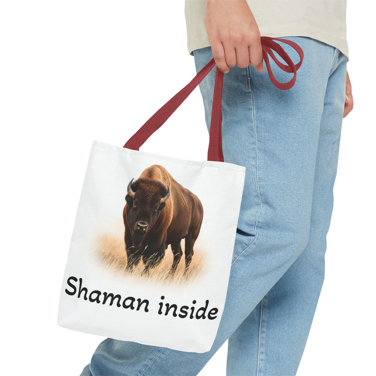 Buffalo 'Shaman Inside' Tote Bag