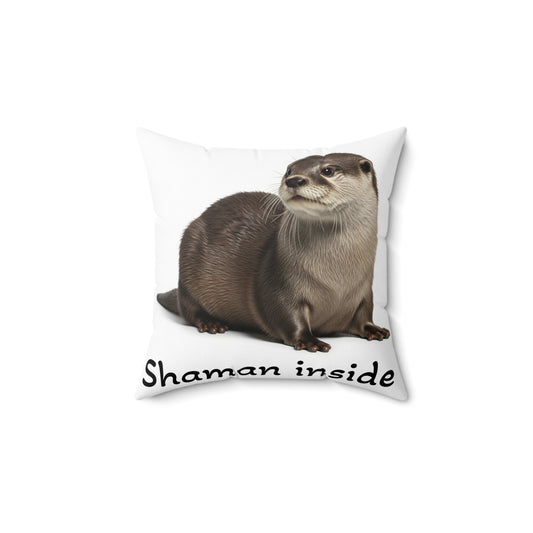 Cuscino decorativo "Shaman Inside" con lontra — Cuscino con fantasia animaletto