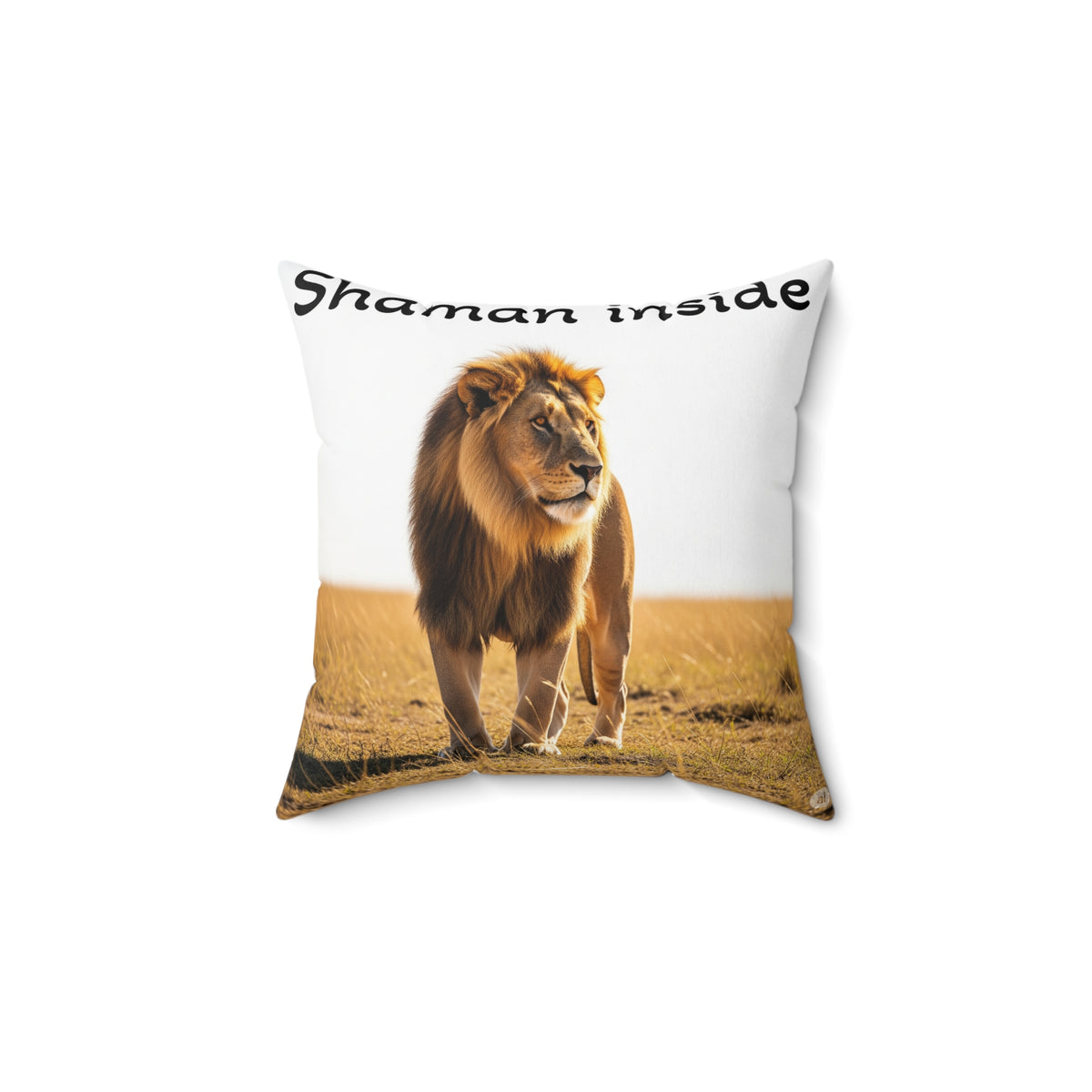 Cuscino decorativo Leone "Shaman Inside" — Cuscino d'arredo a tema safari