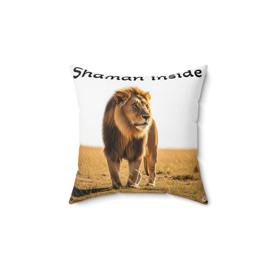 Cuscino decorativo Leone "Shaman Inside" — Cuscino d'arredo a tema safari
