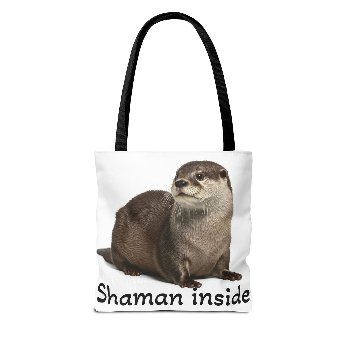 Borsa shopper "Shaman Inside" con lontra - Simpatica borsa boho con animali