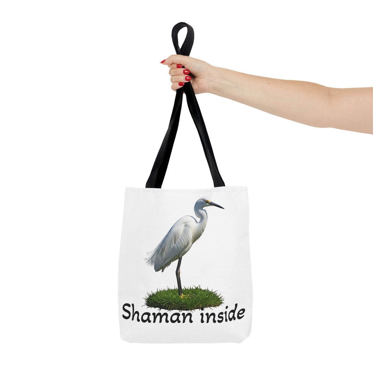 Heron 'Shaman Inside' Tote Bag — Spiritual Wildlife Canvas Tote