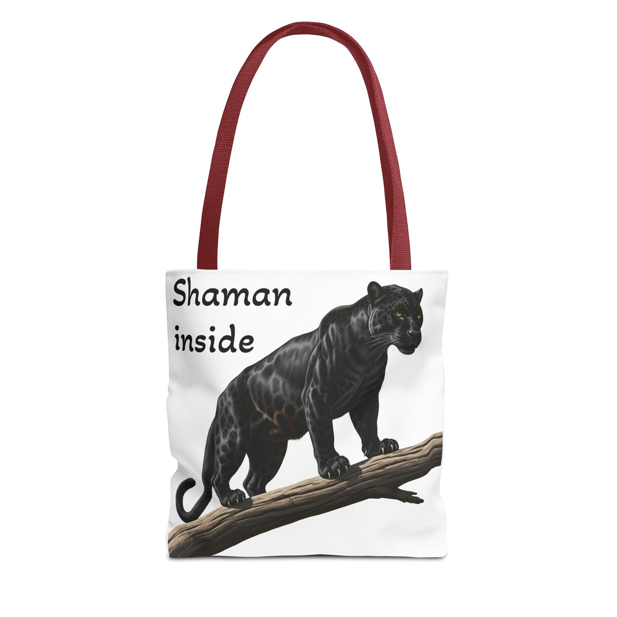 Shaman Inside Tote Bag — Black Panther Spirit Animal Canvas Tote