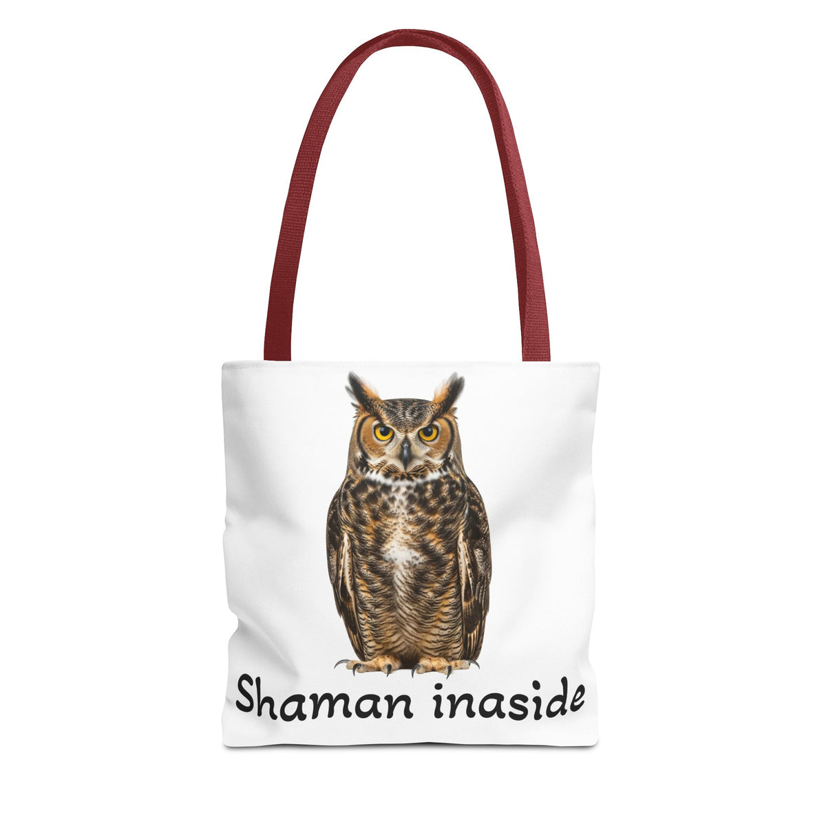 Borsa tote Shaman Inside Owl — Borsa da mercato ecologica in stile boho, stregoneria spirituale