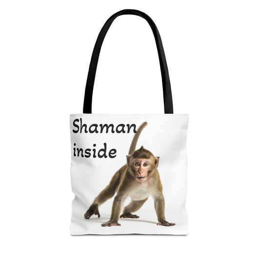 Shaman Inside Monkey Tote Bag — Cute Spiritual Animal Print