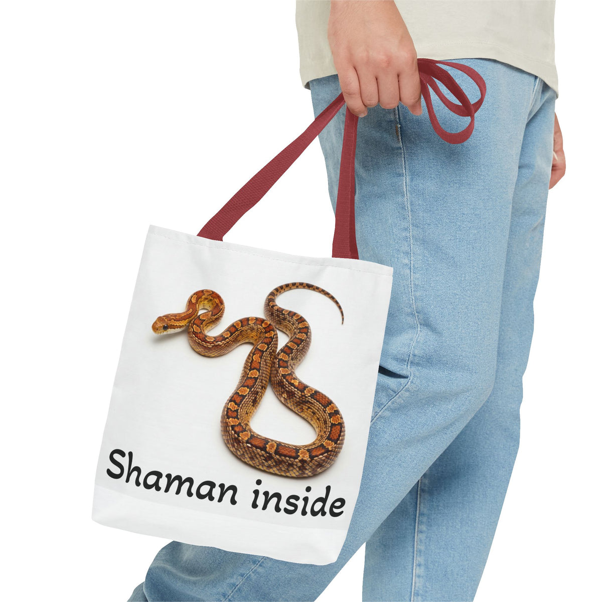 Shaman Inside Snake Tote Bag – Boho Spiritual AOP Carryall