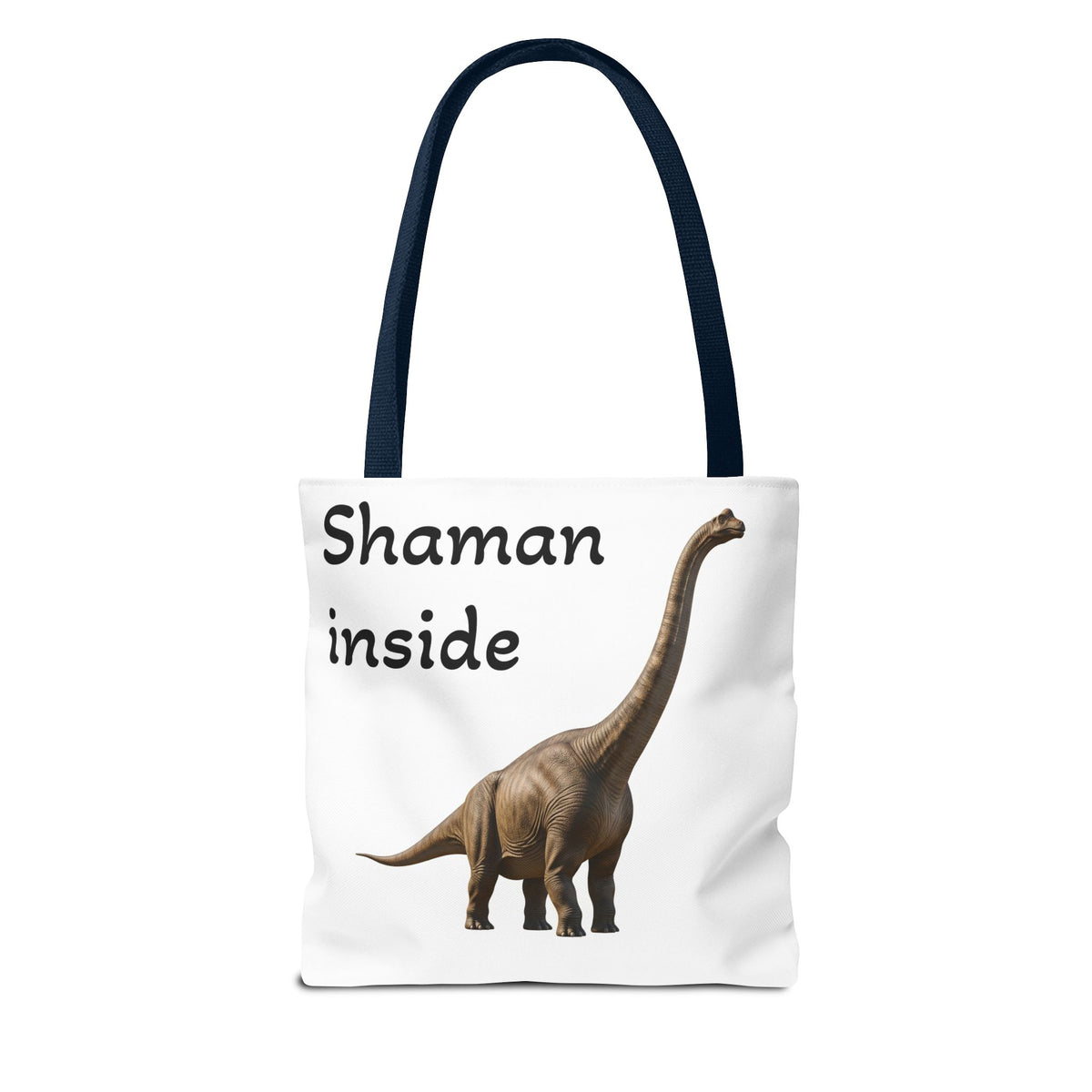 Tote Bag Shaman Inside – Eco Shopper con divertente grafica di dinosauro