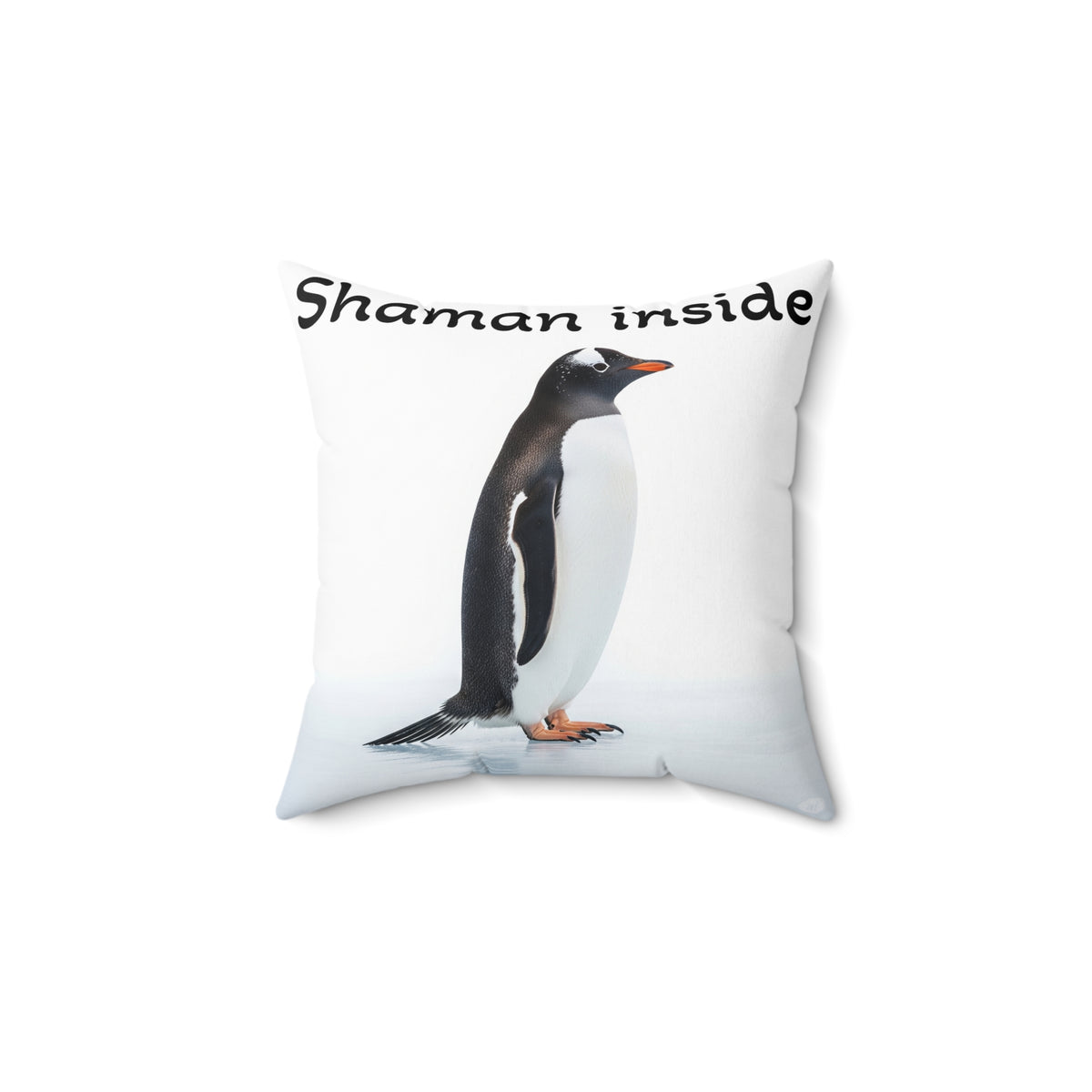 Cuscino decorativo pinguino 'Shaman Inside' - Cuscino d'arredo divertente con animale