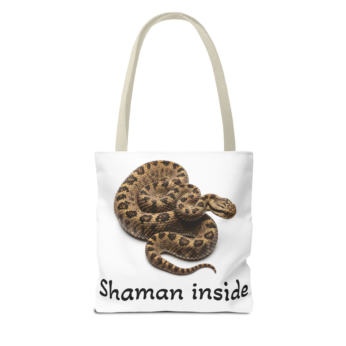 Shaman Inside Snake Adder Tote Bag – Spiritual Animal Totem Canvas Tote