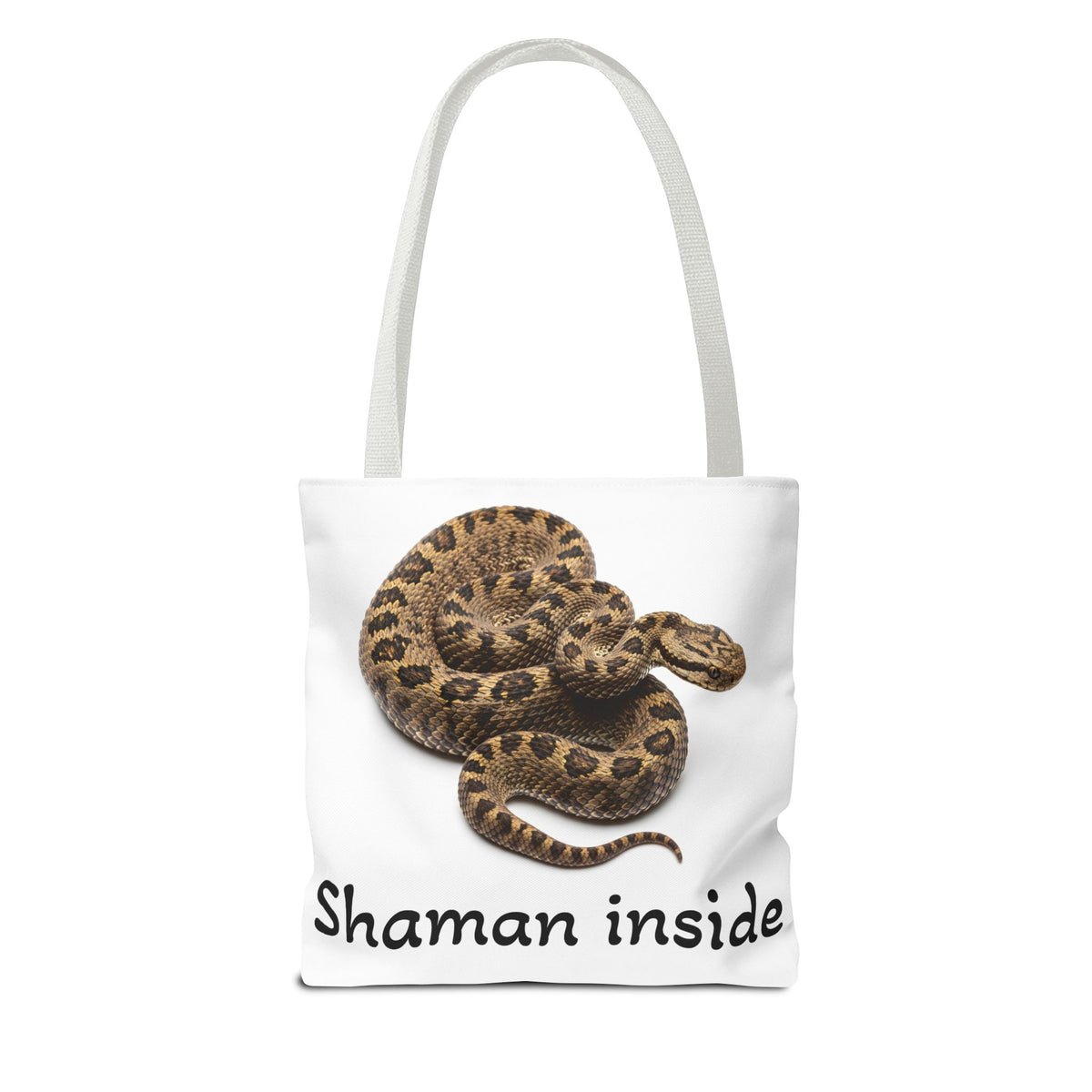 Shaman Inside Snake Adder Tote Bag – Spiritual Animal Totem Canvas Tote