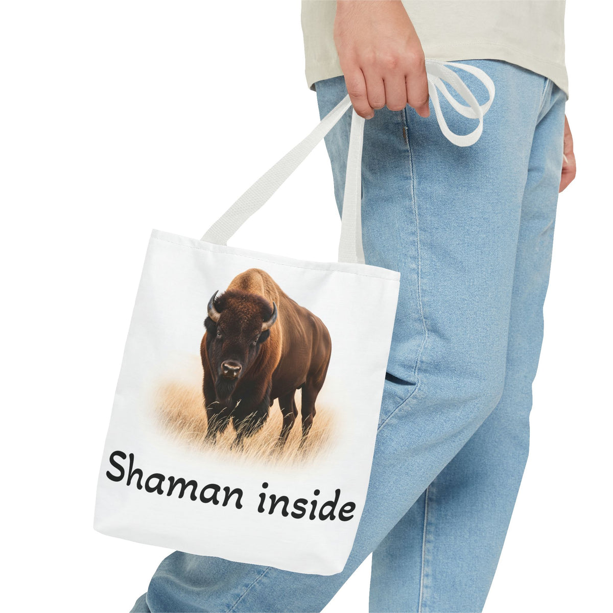 Buffalo 'Shaman Inside' Tote Bag