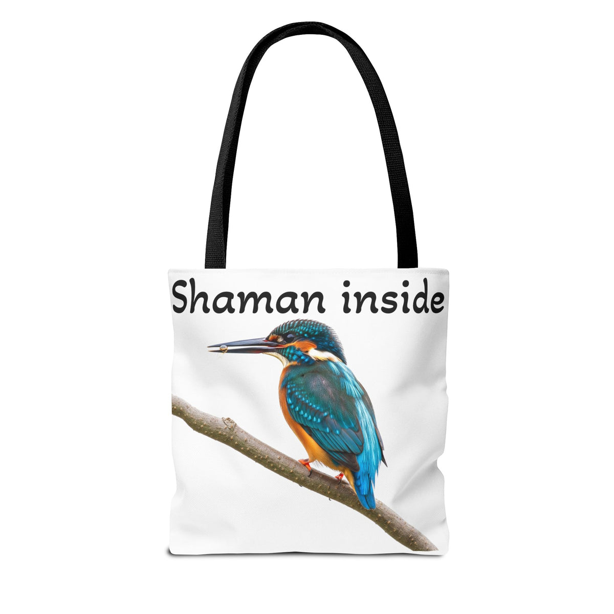 Tote Bag — Borsa shopper illustrata con martin pescatore "Shaman Inside"