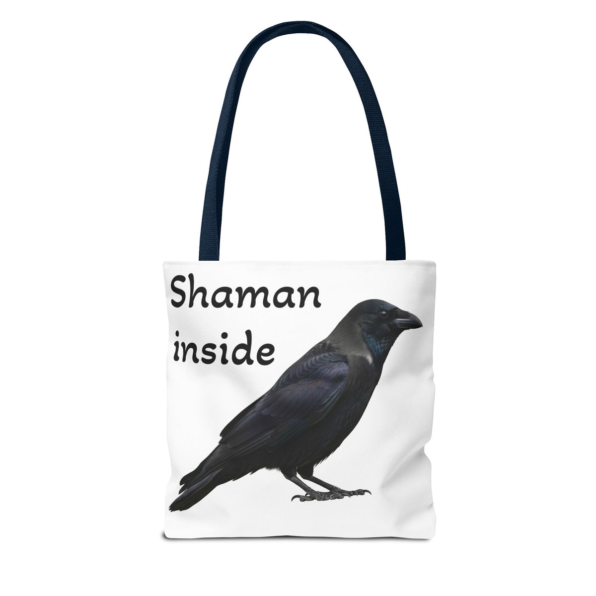 Shaman Inside Crow Tote Bag — Mystic Raven AOP Shopper