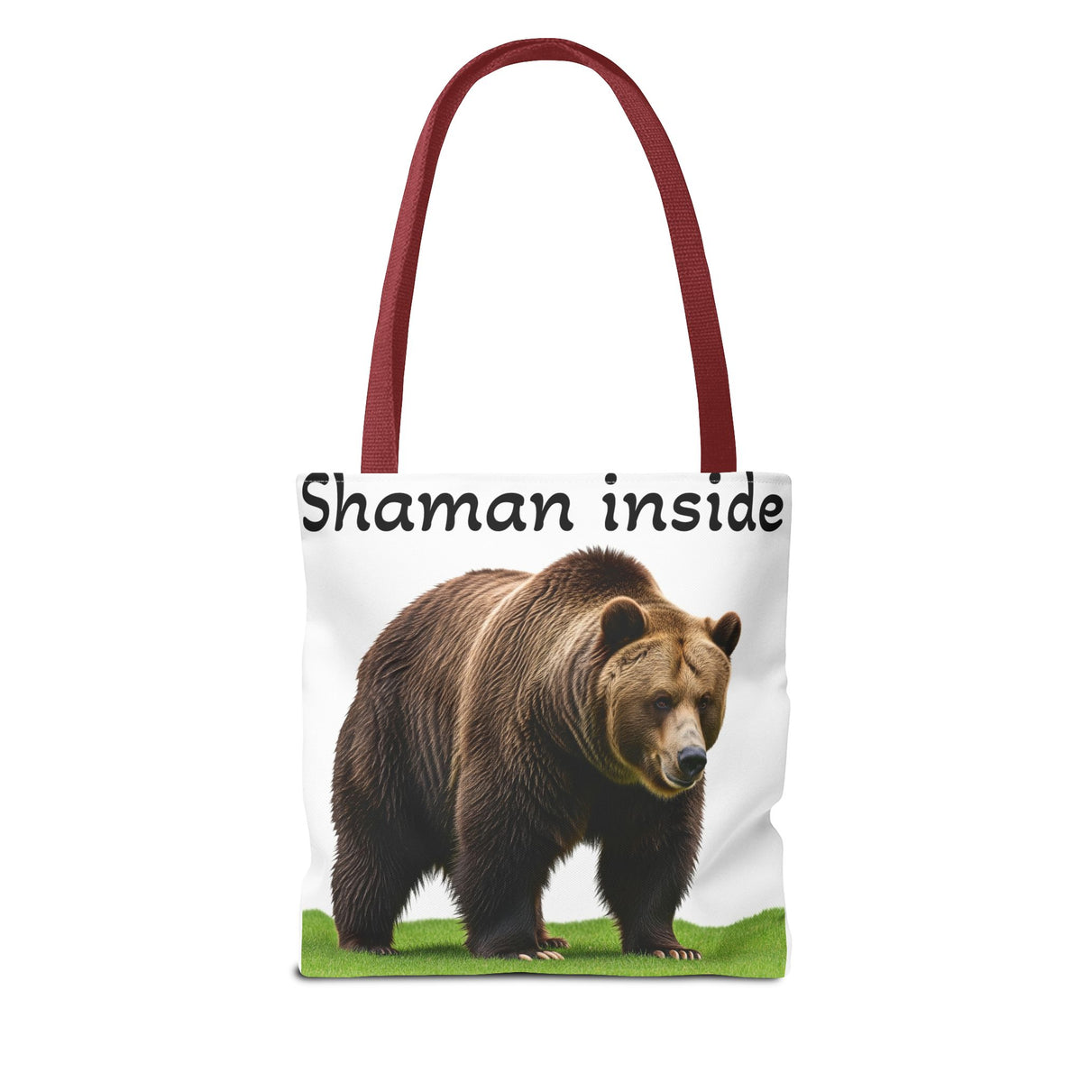 Borsa tote Shaman Inside Bear — Borsa riutilizzabile con spirito guida animale spirituale