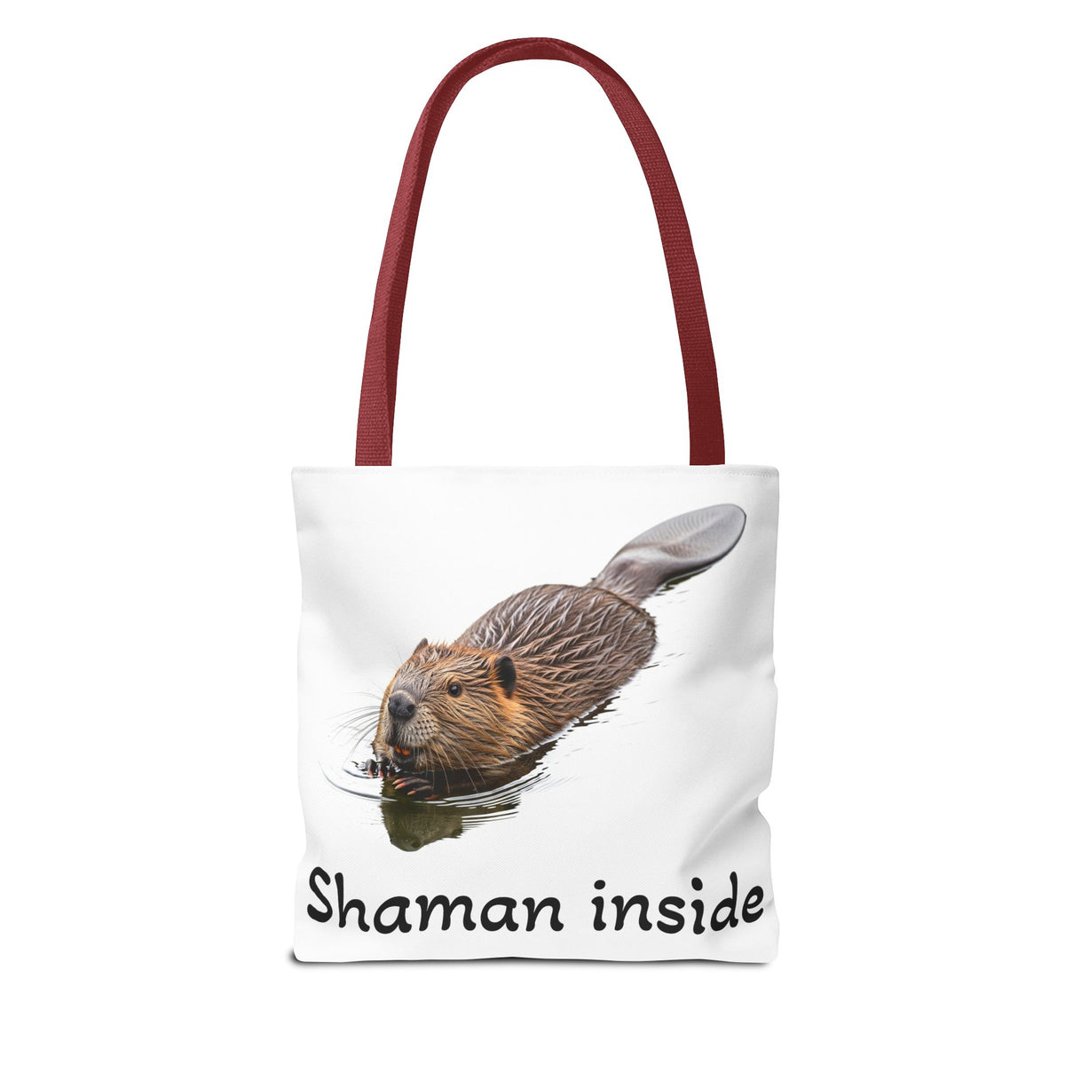 Shaman Inside Tote Bag — Cute Beaver Spirit Animal Beach & Market Tote