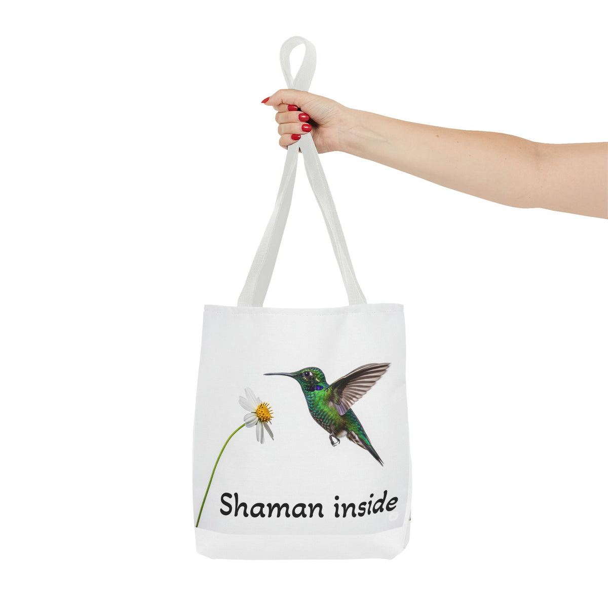 Borsa tote 'Shaman Inside' con colibrì — Shopper dallo spirito naturale