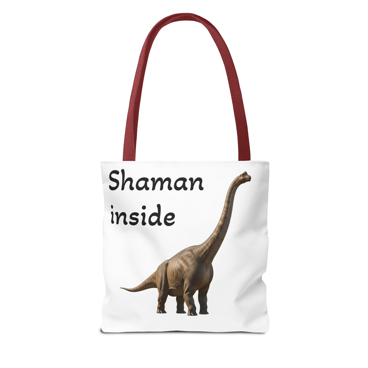 Tote Bag Shaman Inside – Eco Shopper con divertente grafica di dinosauro