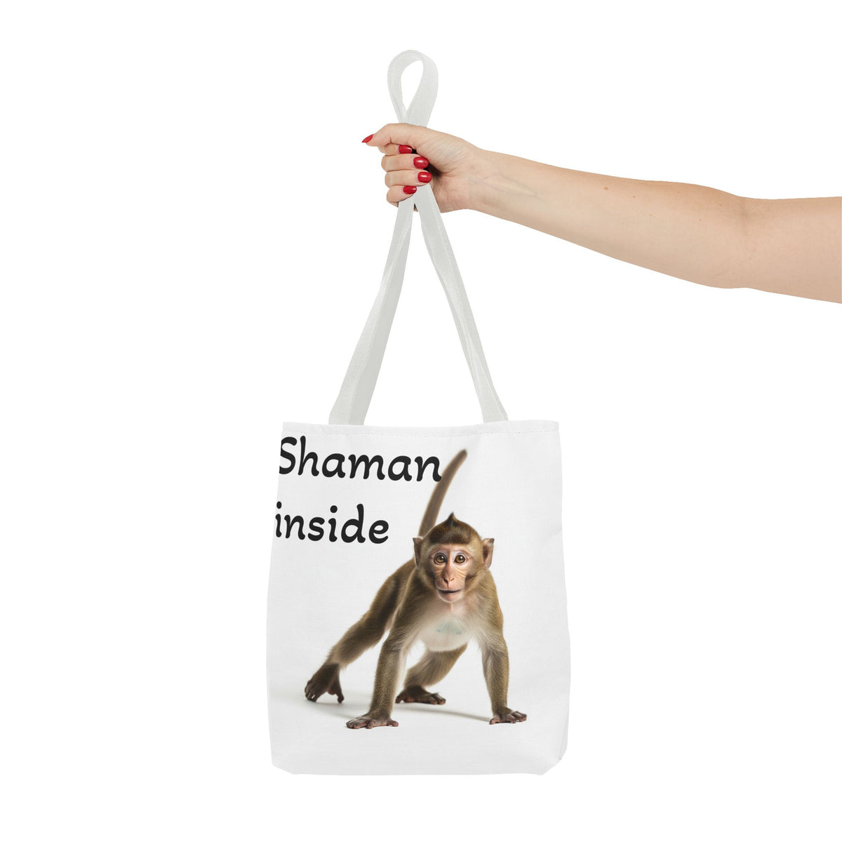 Borsa Tote Shaman Inside Monkey — Simpatica stampa di animale spirituale