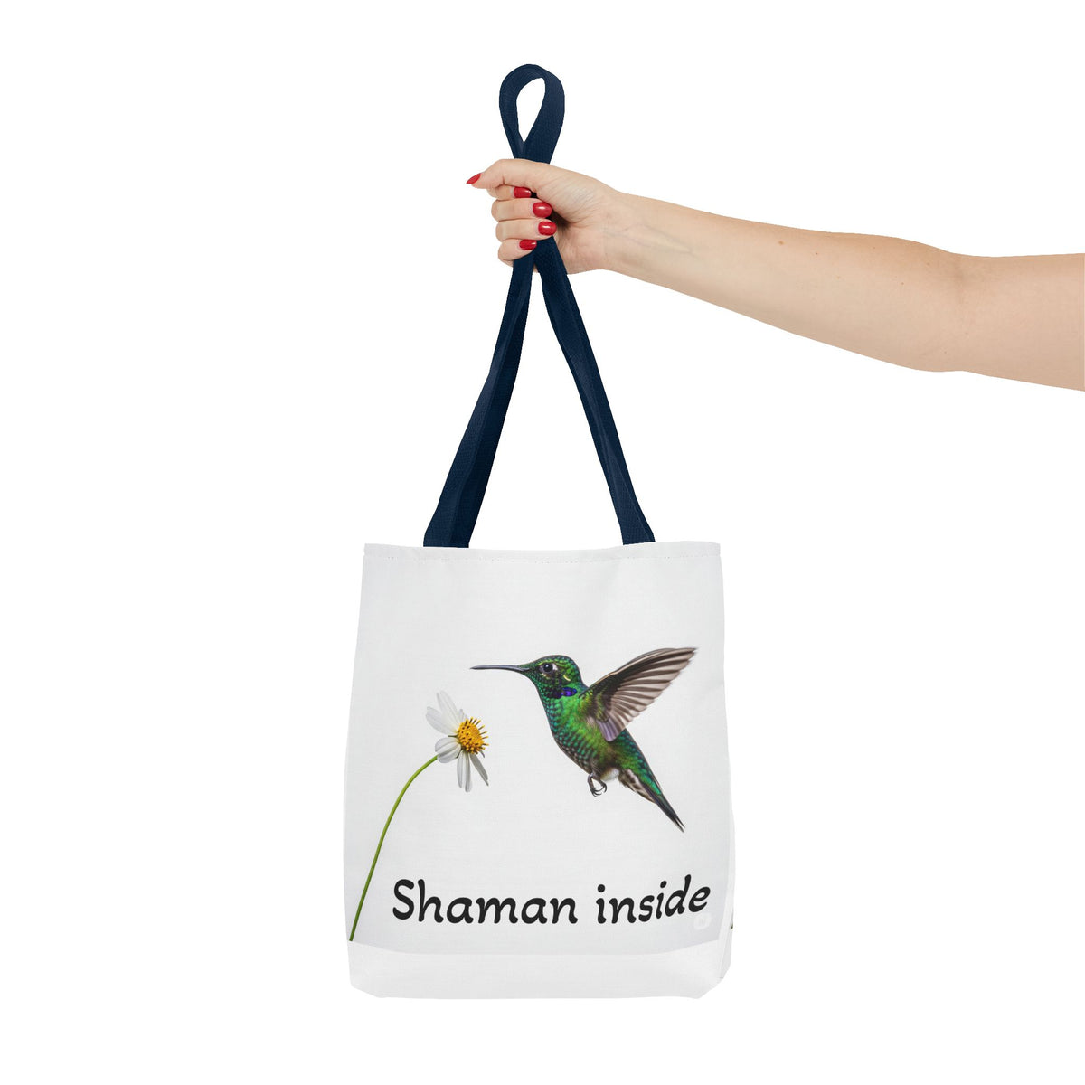 Borsa tote 'Shaman Inside' con colibrì — Shopper dallo spirito naturale