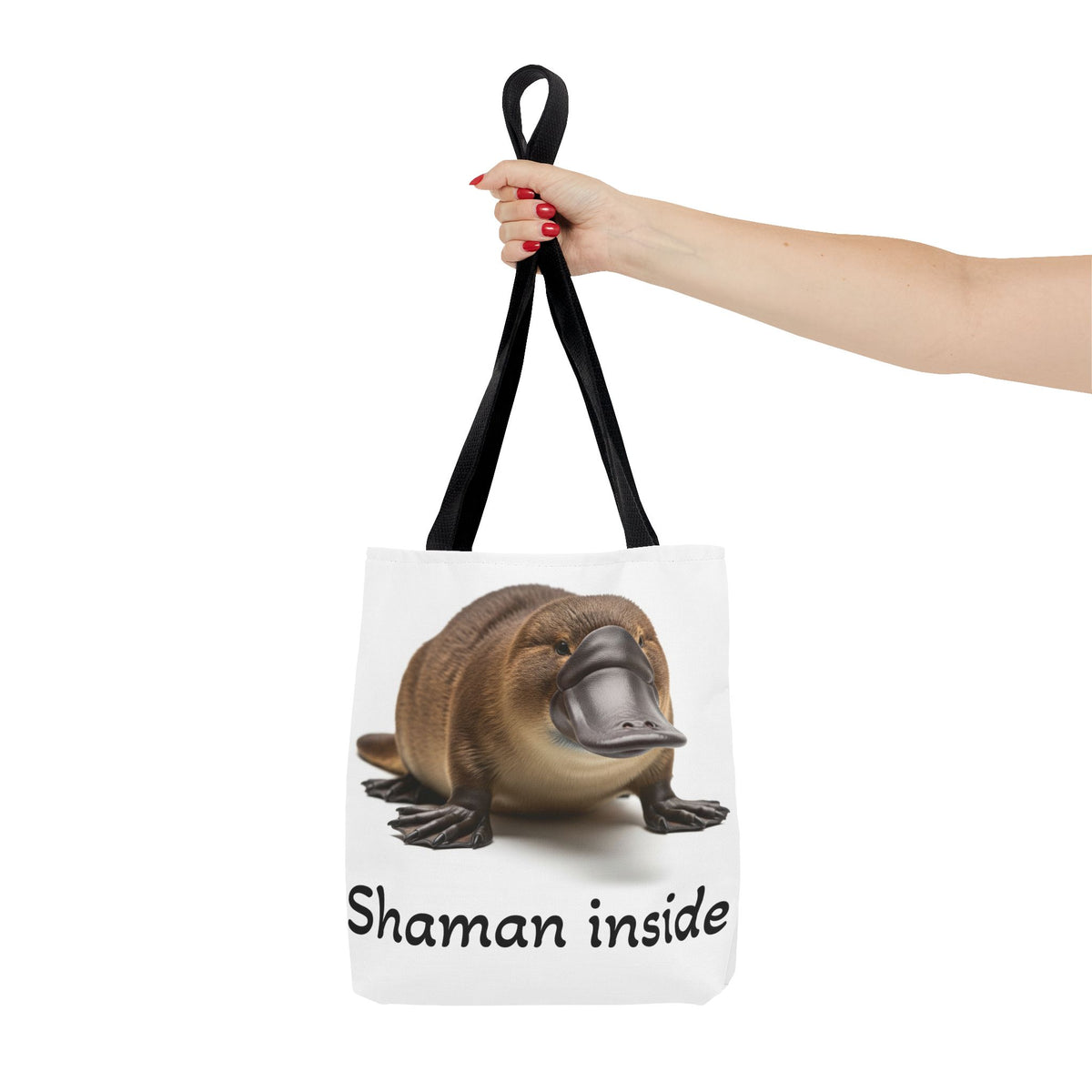 Platypus "Shaman Inside" Tote Bag — Cute Spiritual Animal Print