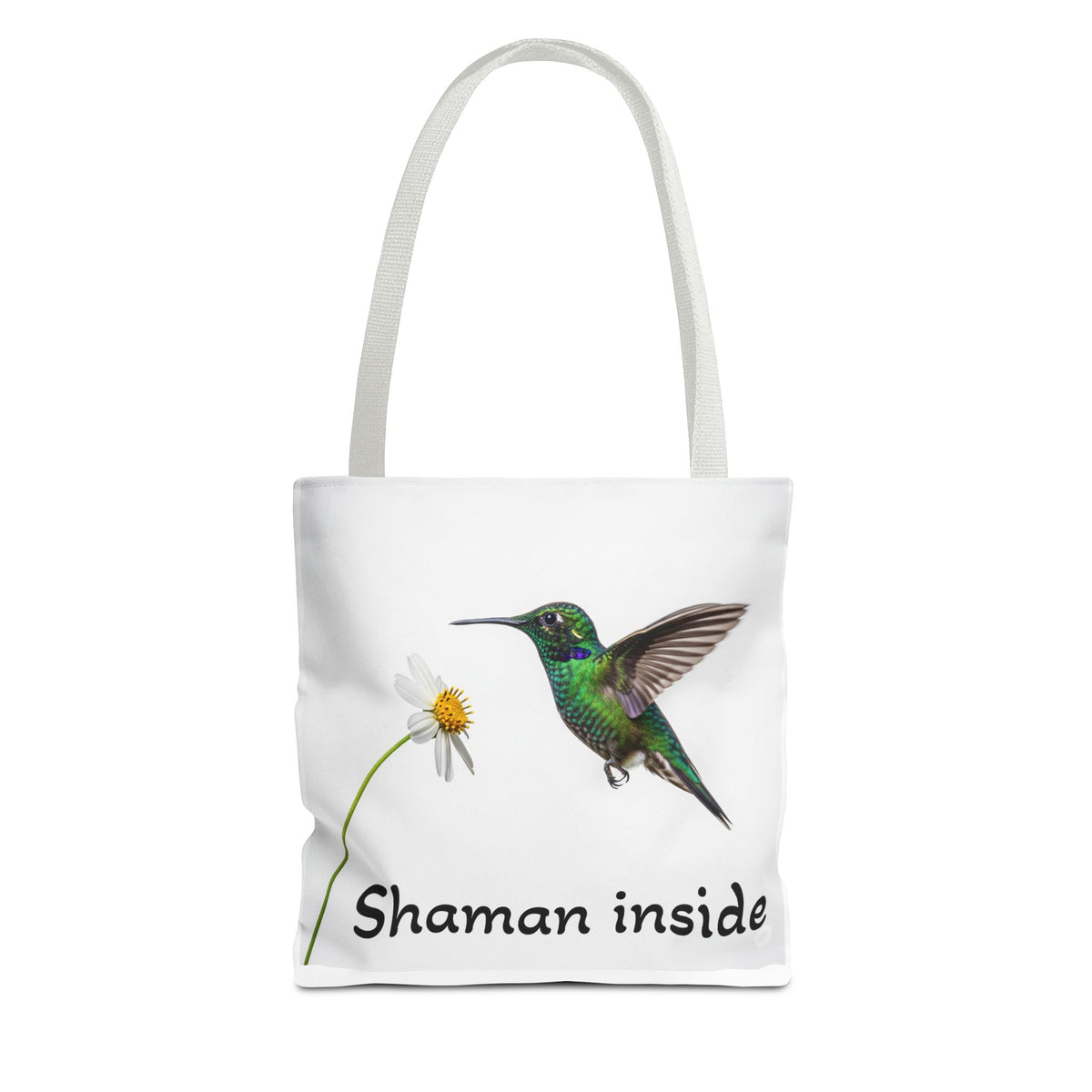 Borsa tote 'Shaman Inside' con colibrì — Shopper dallo spirito naturale