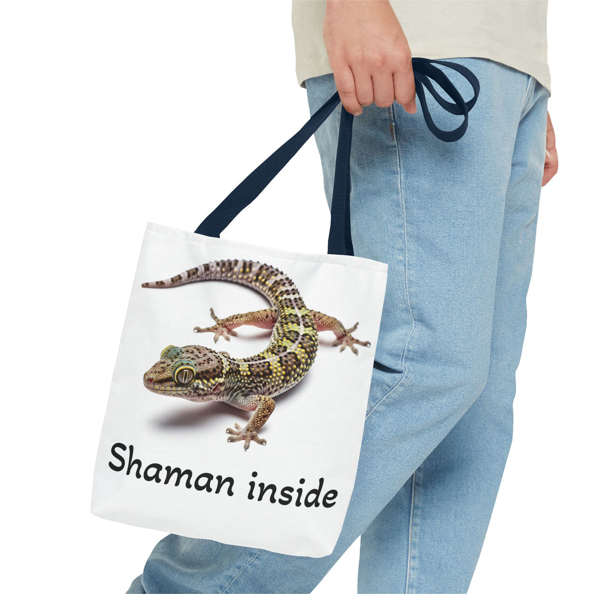 Tote — 'Shaman Inside' Gecko Graphic Tote Bag