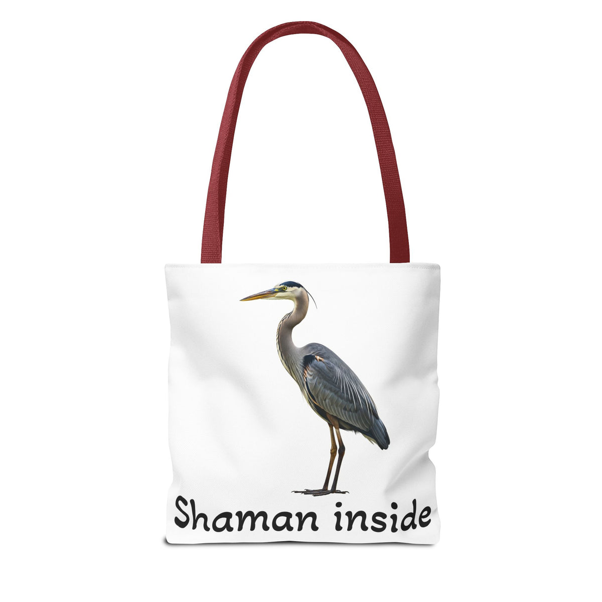 Heron 'Shaman Inside' Tote Bag — Spiritual Wildlife Canvas Tote