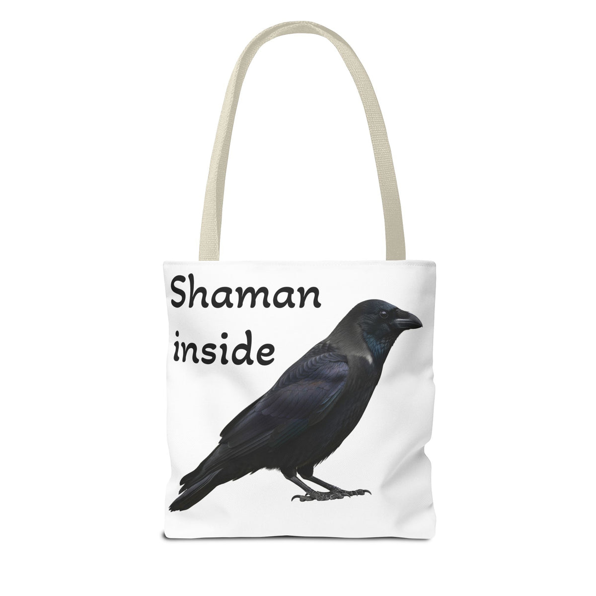 Shaman Inside Crow Tote Bag — Mystic Raven AOP Shopper