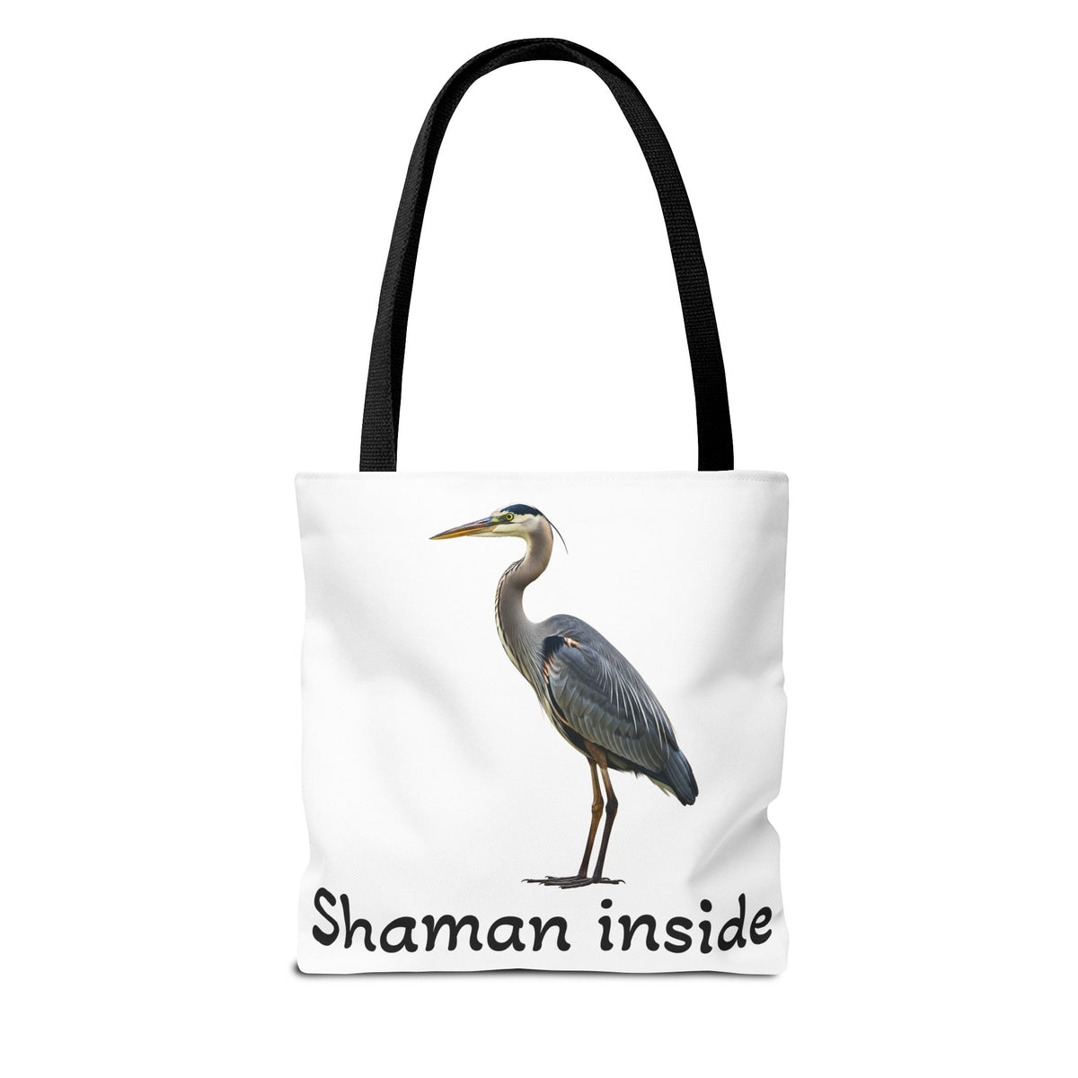 Heron 'Shaman Inside' Tote Bag — Spiritual Wildlife Canvas Tote