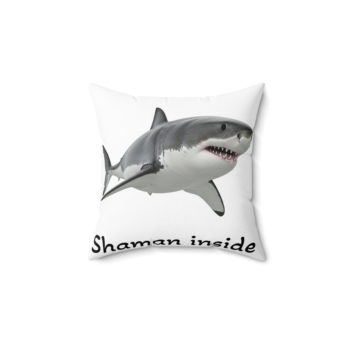 Cuscino decorativo a forma di squalo "Shaman Inside" — Divertente cuscino decorativo a tema marino