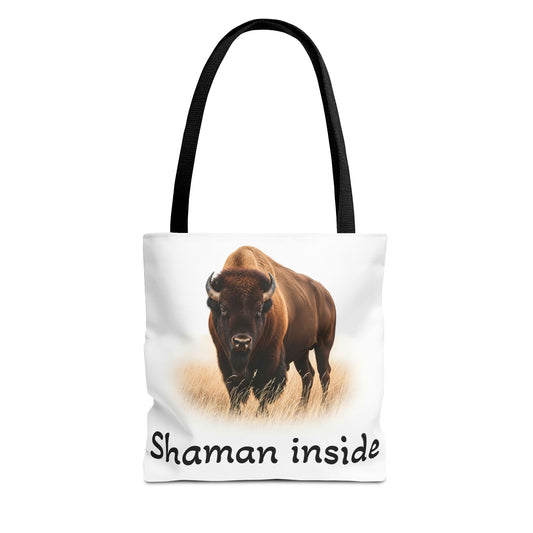 Buffalo 'Shaman Inside' Tote Bag