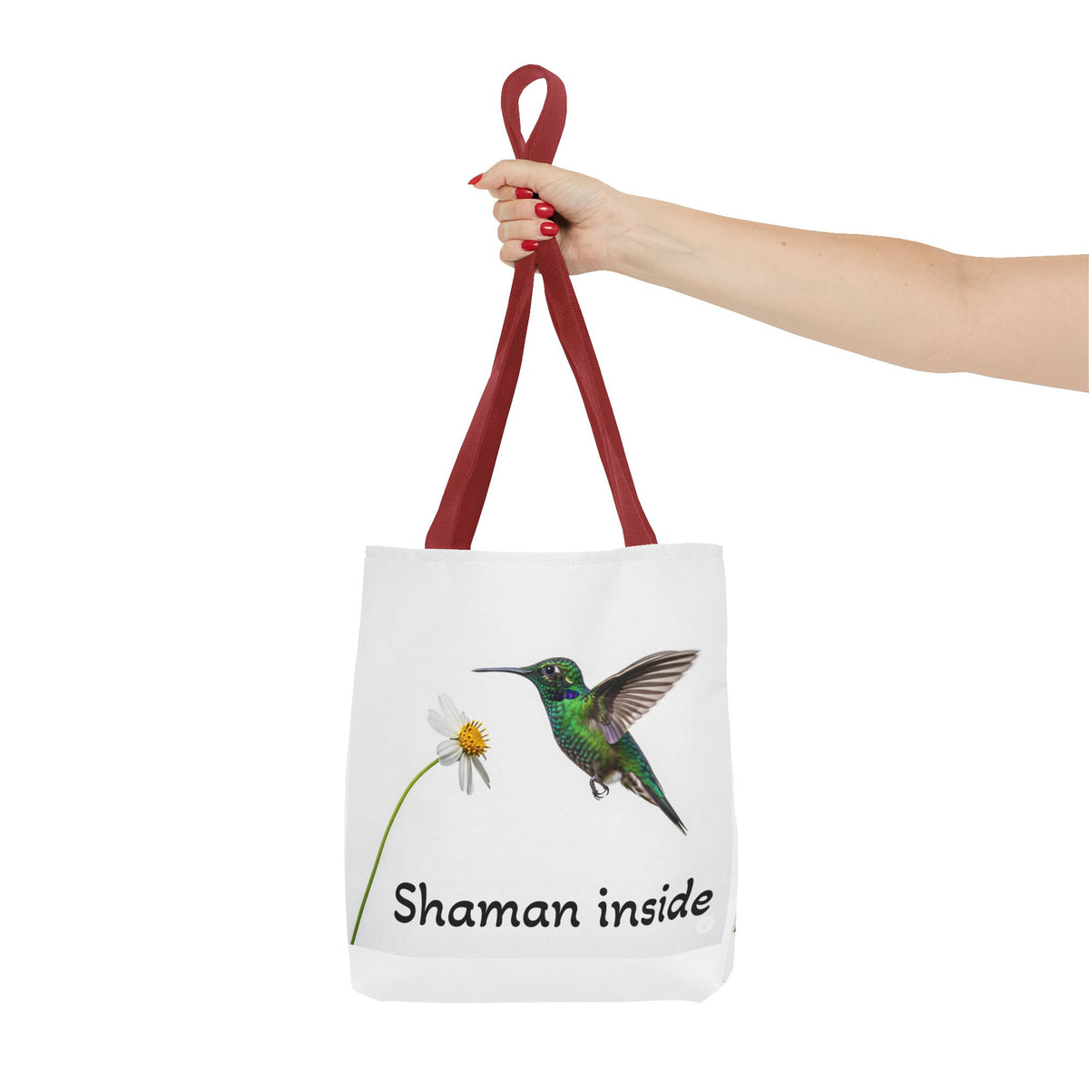 Borsa tote 'Shaman Inside' con colibrì — Shopper dallo spirito naturale