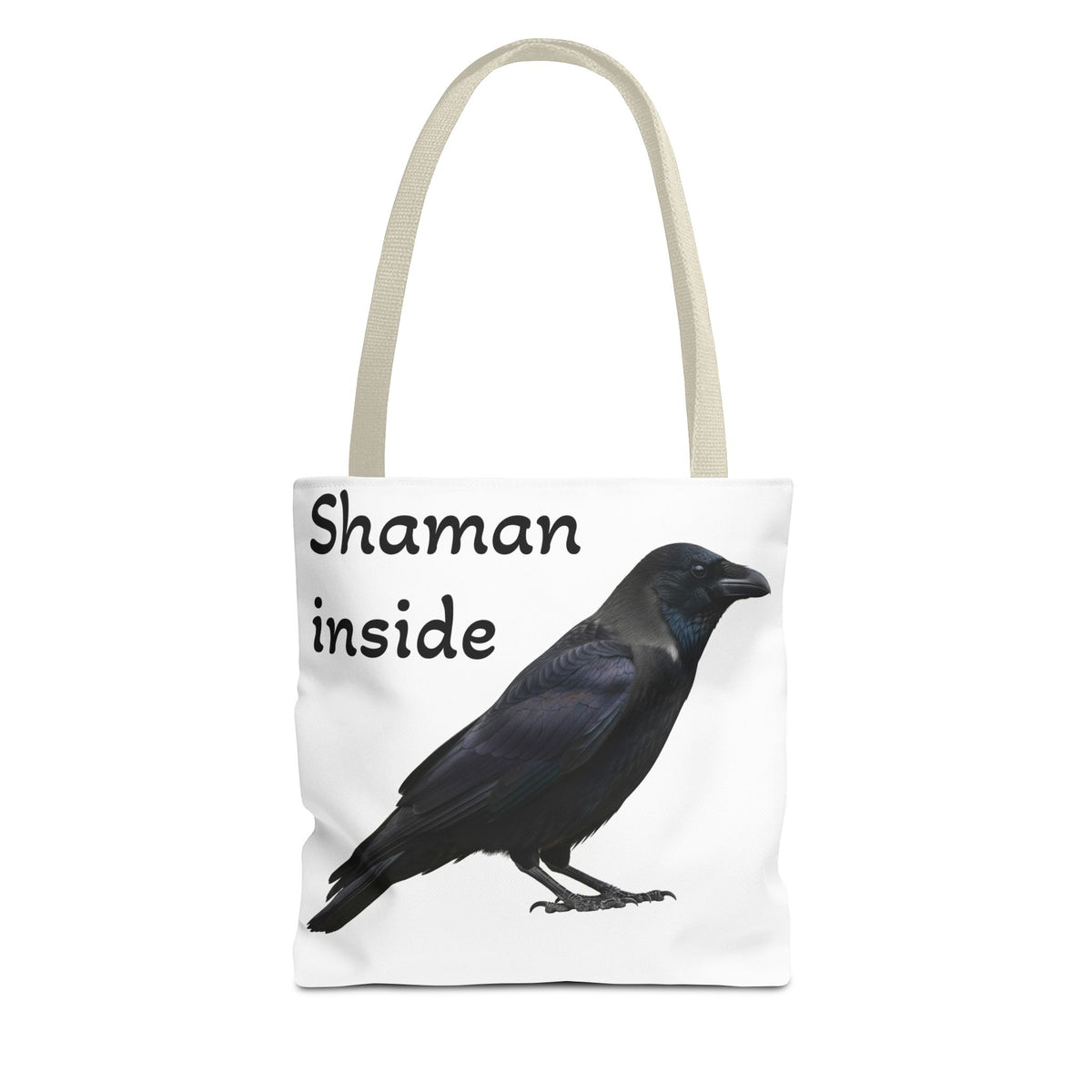 Shaman Inside Crow Tote Bag — Mystic Raven AOP Shopper