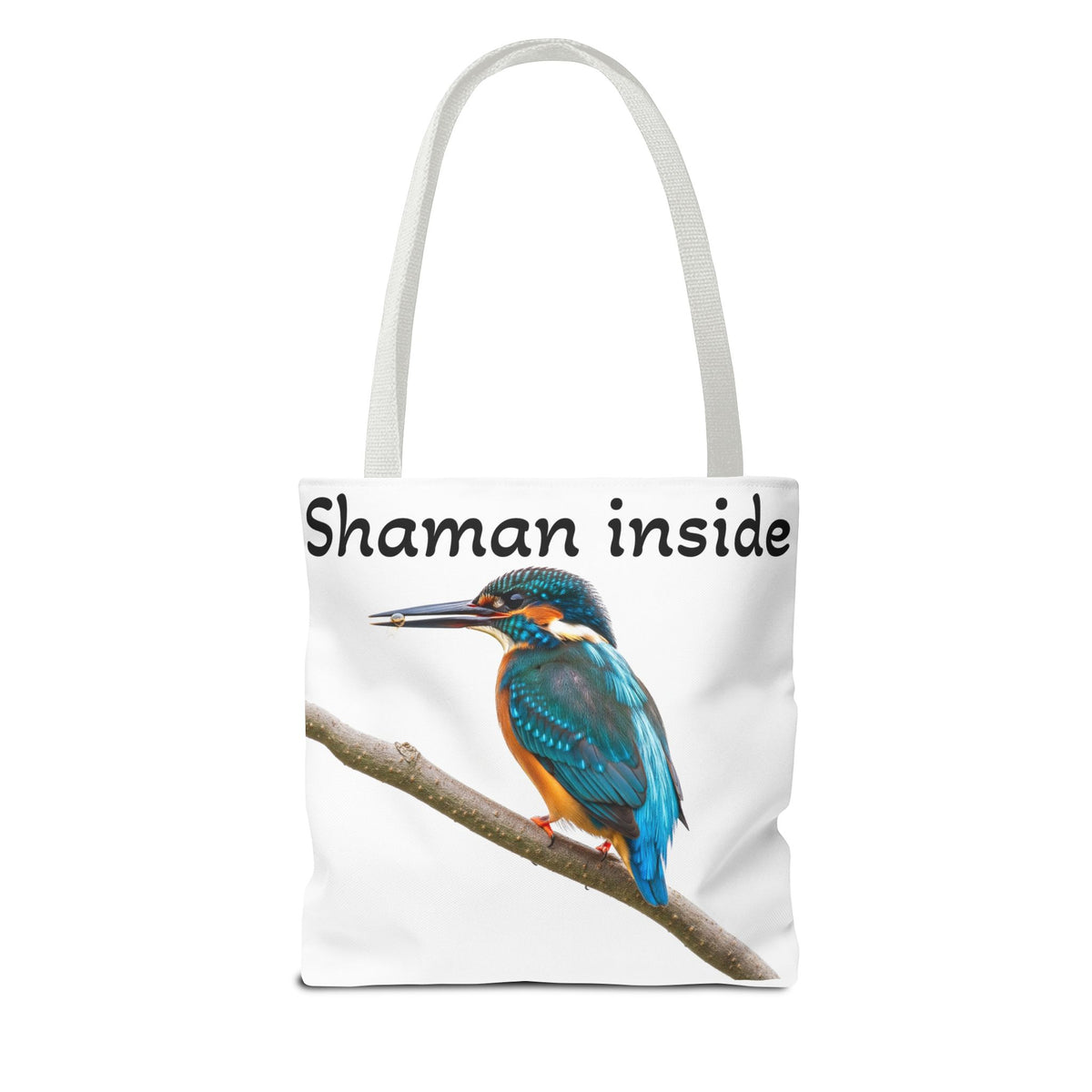 Tote Bag — Borsa shopper illustrata con martin pescatore "Shaman Inside"