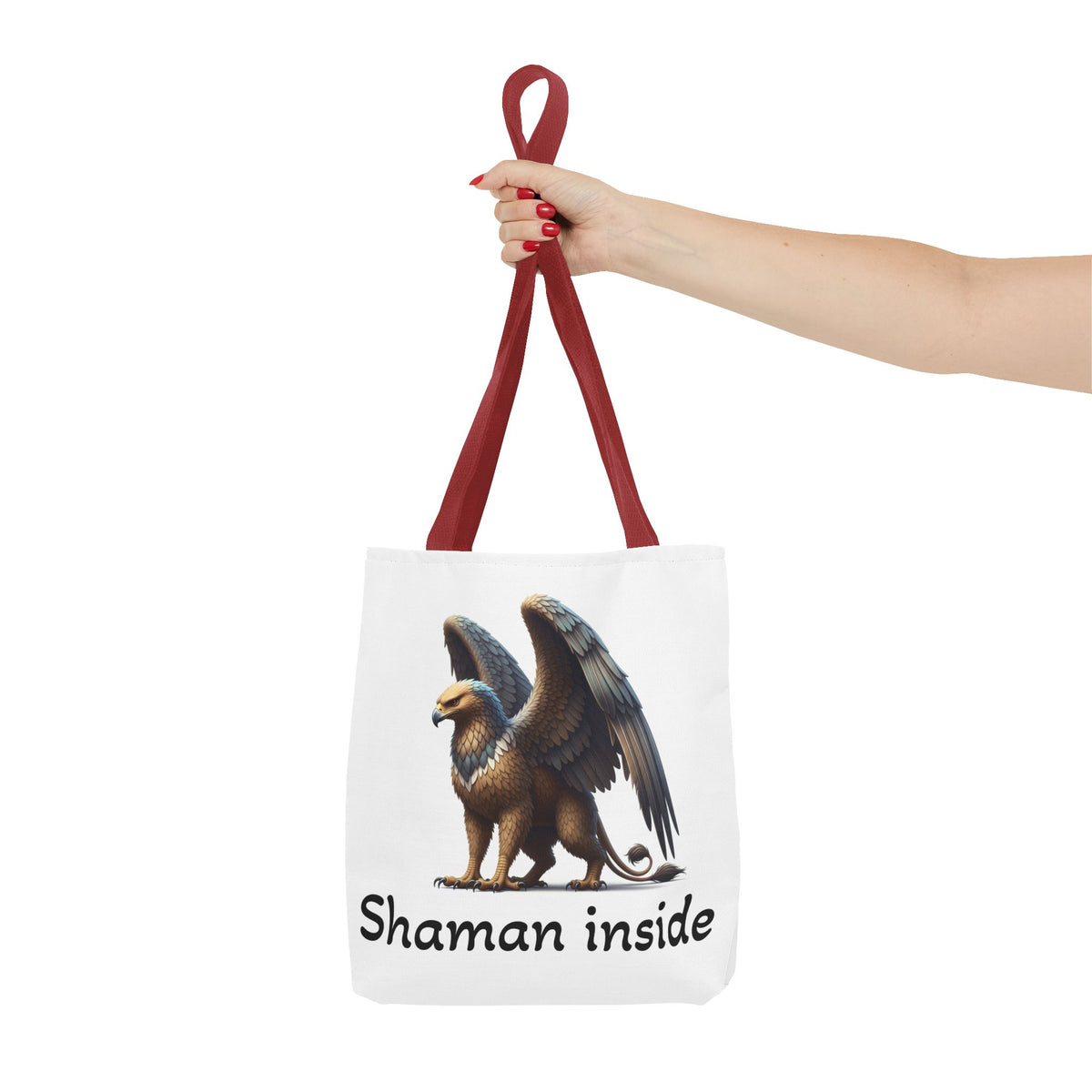 Borsa Tote Shaman Inside — Borsa Tote Mythical Griffon AOP per Regali Spirituali e Pagani
