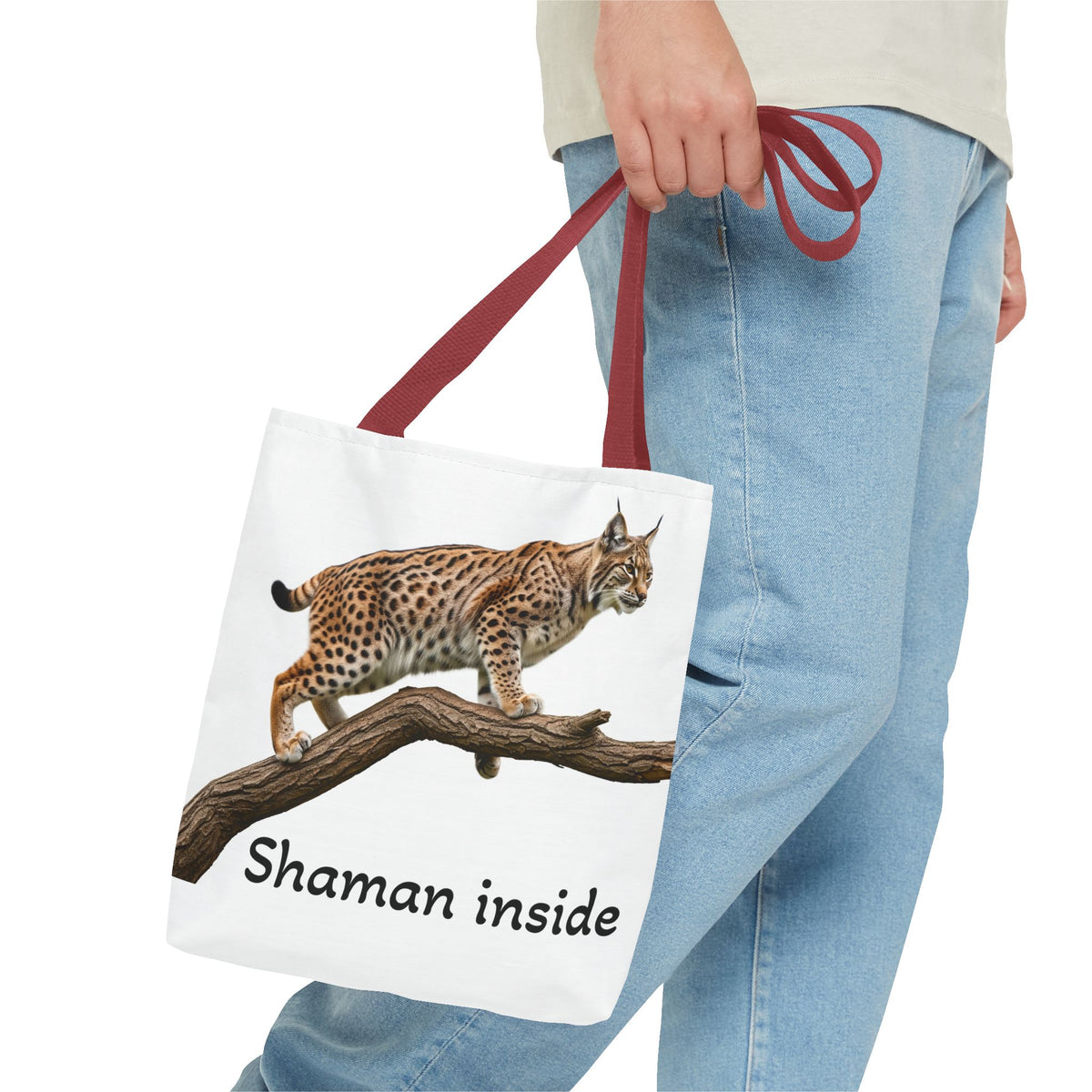 Lynx 'Shaman Inside' Tote Bag - Wildlife Spirit Animal Canvas Tote