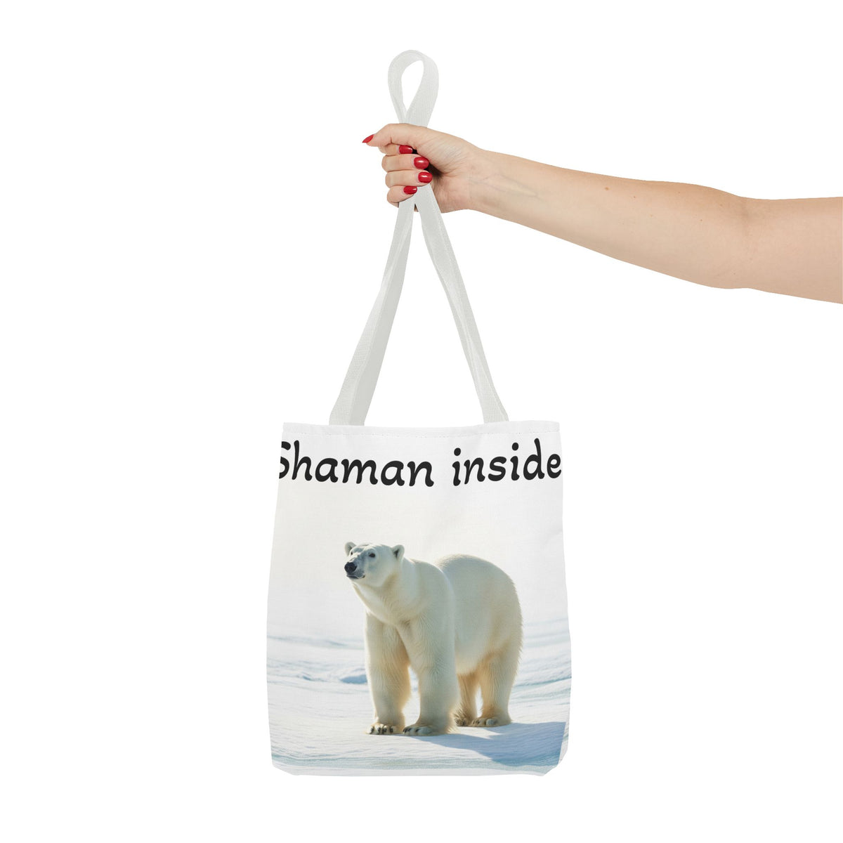 Borsa Tote Shaman Inside – Shopper con natura spirituale di orso polare