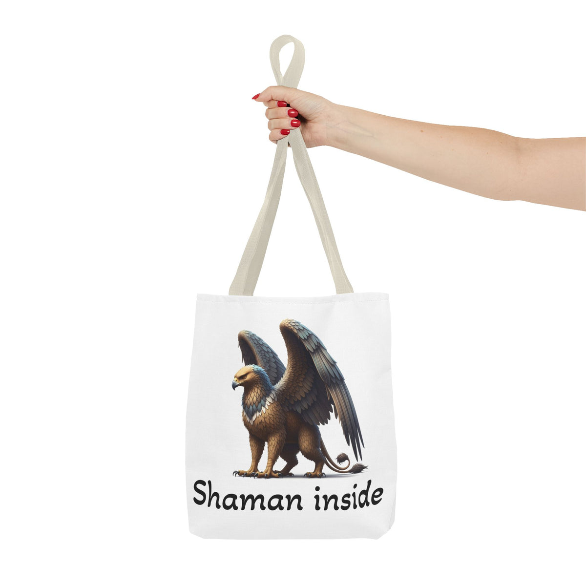 Borsa Tote Shaman Inside — Borsa Tote Mythical Griffon AOP per Regali Spirituali e Pagani