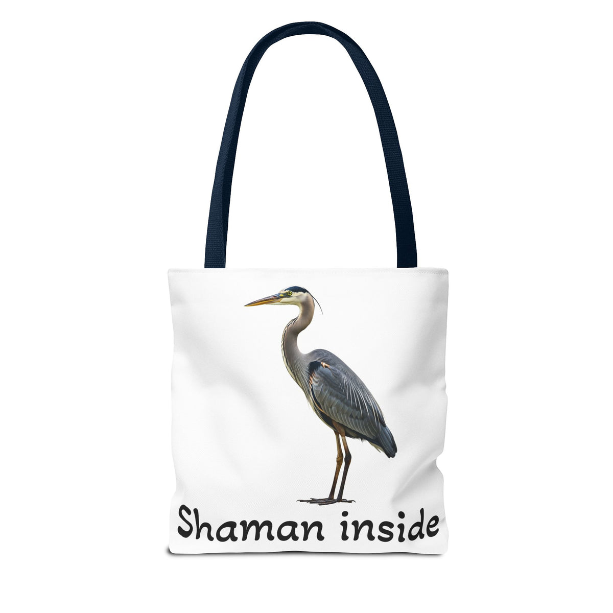 Heron 'Shaman Inside' Tote Bag — Spiritual Wildlife Canvas Tote