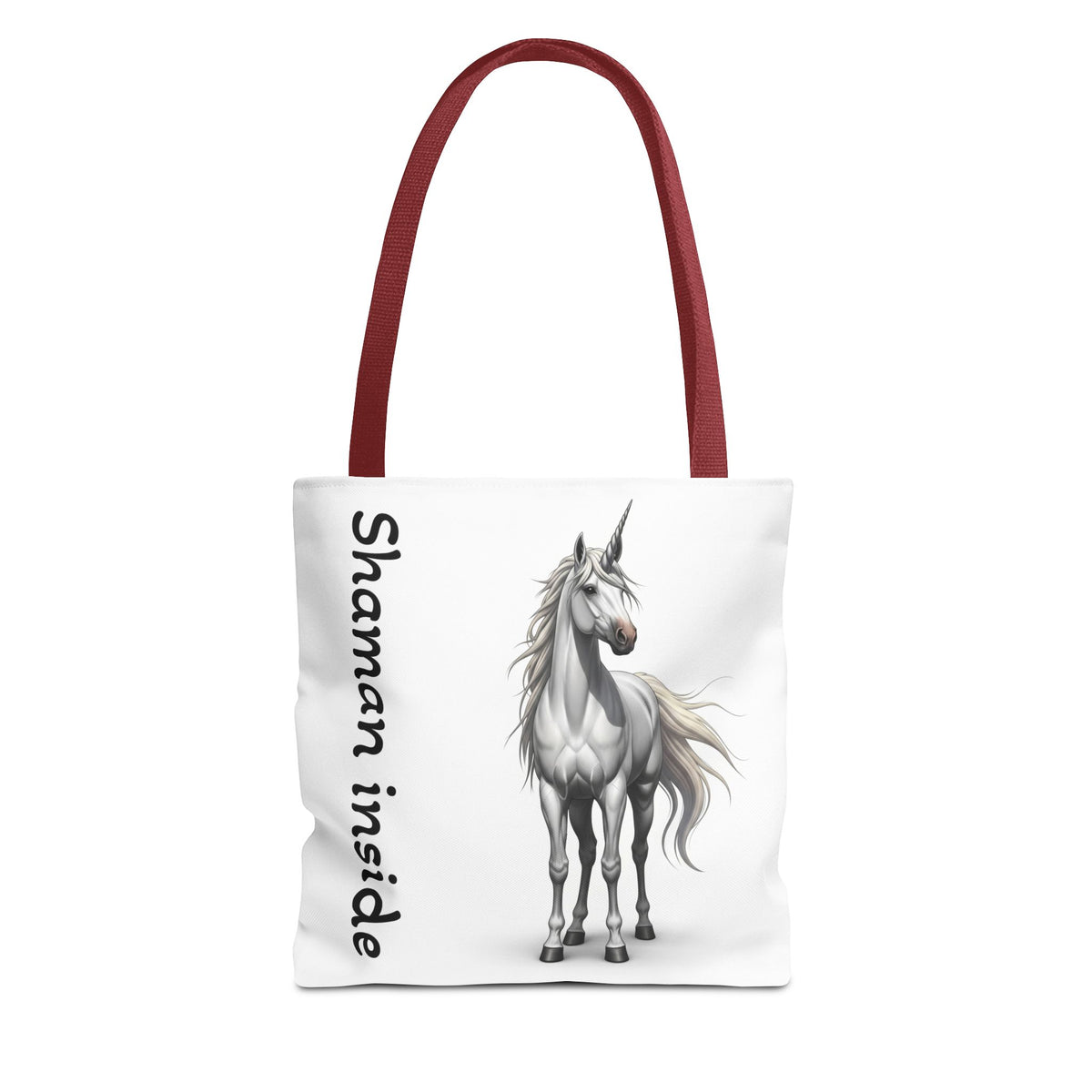 Unicorn Tote Bag — "Shaman Inside" Mystic Horse All-Over Print