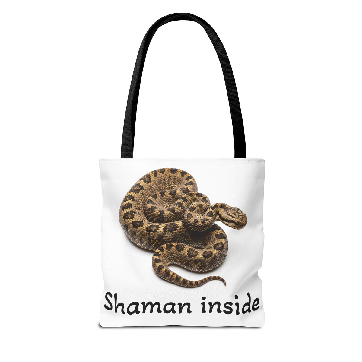 Shaman Inside Snake Adder Tote Bag – Spiritual Animal Totem Canvas Tote