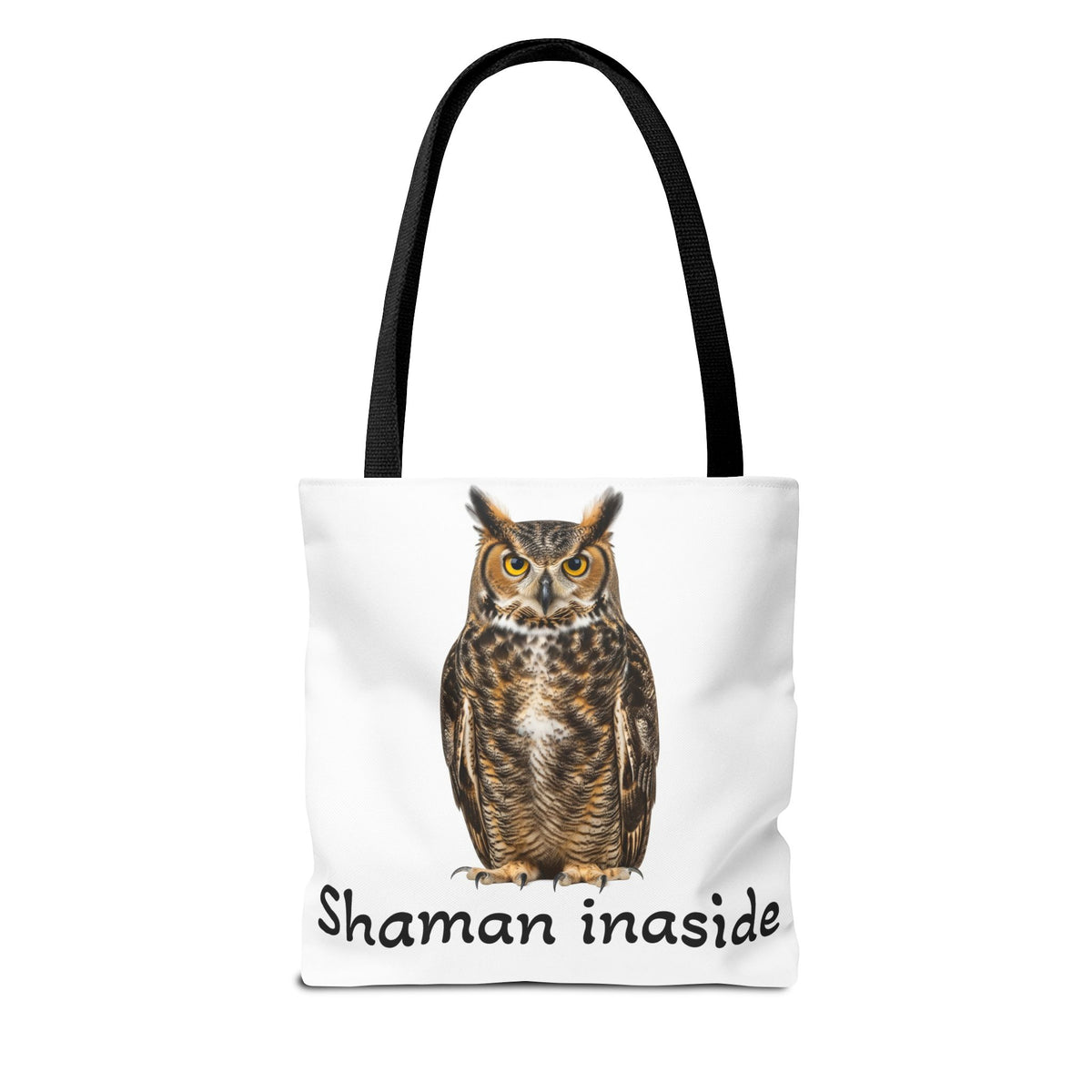 Borsa tote Shaman Inside Owl — Borsa da mercato ecologica in stile boho, stregoneria spirituale