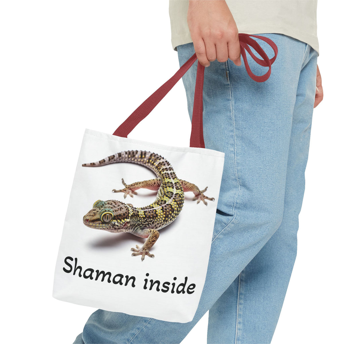 Tote — 'Shaman Inside' Gecko Graphic Tote Bag